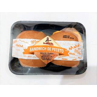 SANDWICH DE PECETO C/ CHEDDAR X 2 UNID.